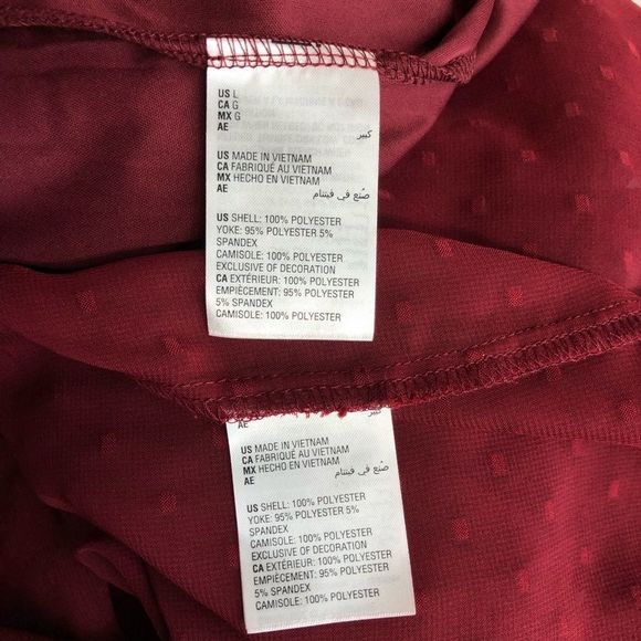 Style & Co. Garnet Swiss Dot Velvet Blouse & Cami - Picture 10 of 13